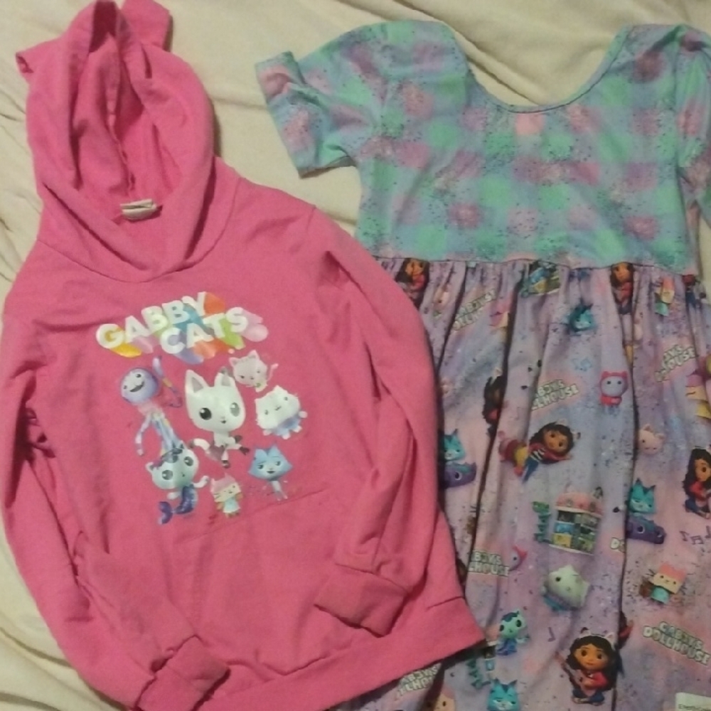 Gabby's Dollhouse Pink Hoodie and Dress Set